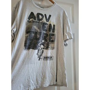 Barbour international Mens Gray Motorcycle Adventure tee shirt size 2XL